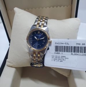 Citizen Ladies' Classic Corso Eco-Drive Watch, Stainless Steel, 3-Hand Date, Lum